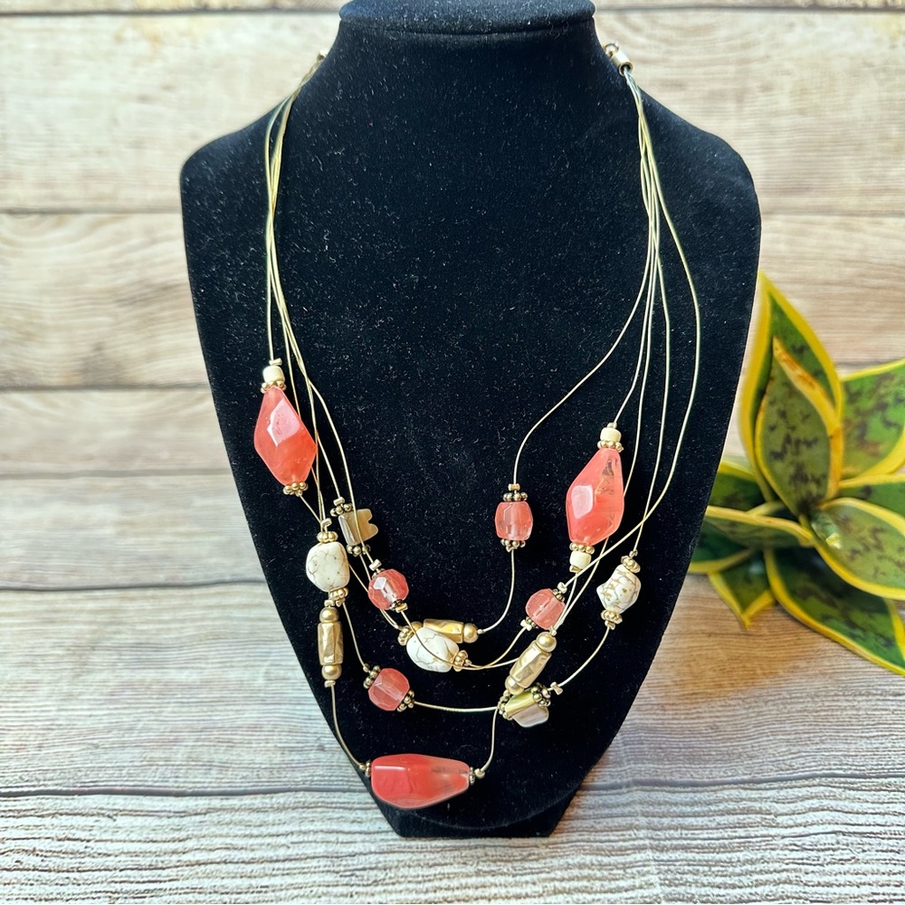 Chico's Phoebe Cherry Illusion Necklace